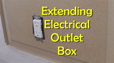 electrical box extenders youtube|extending electrical outlet over paneling.